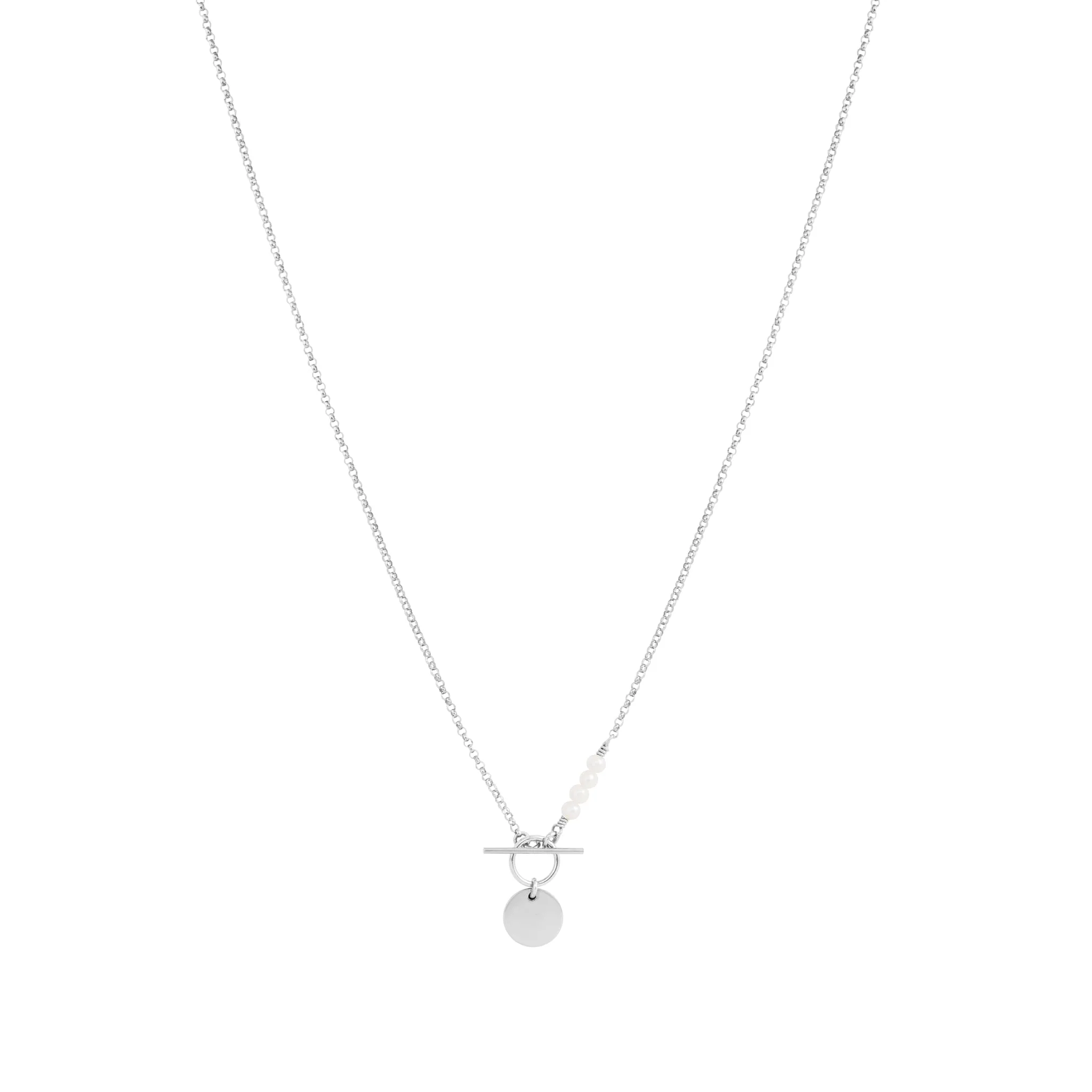 Darcie Freshwater Pearl Necklace - Silver