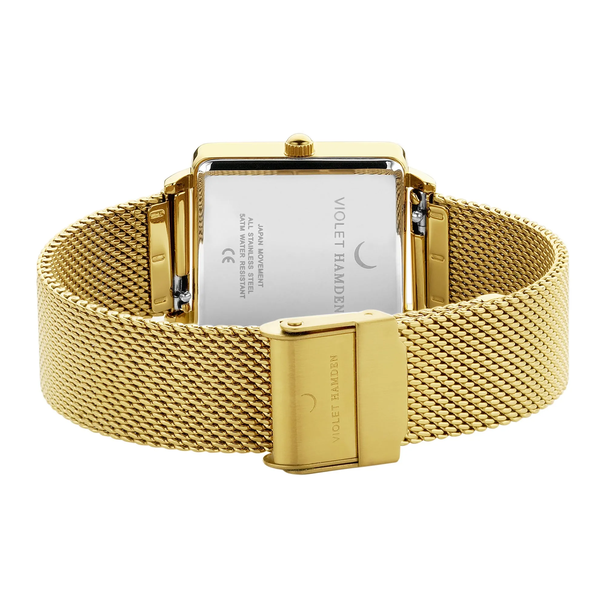 Dawn square ladies watch gold coloured and green