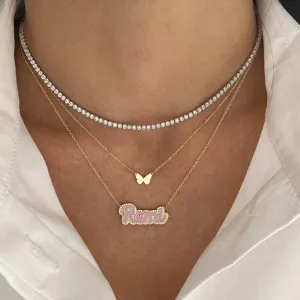 Dazzling White Zircon Choker Necklace for Women