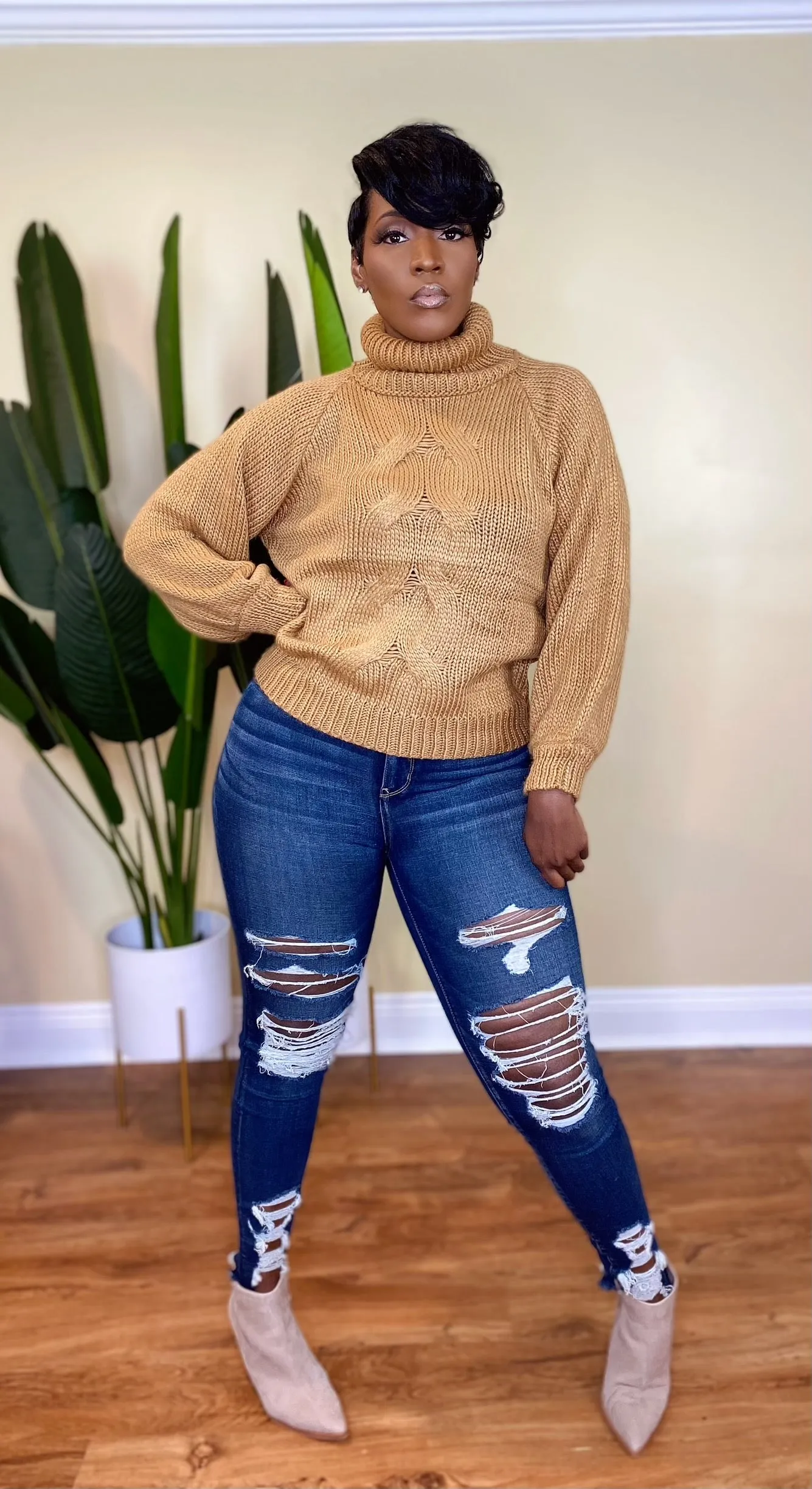DEEP CAMEL TURTLENECK