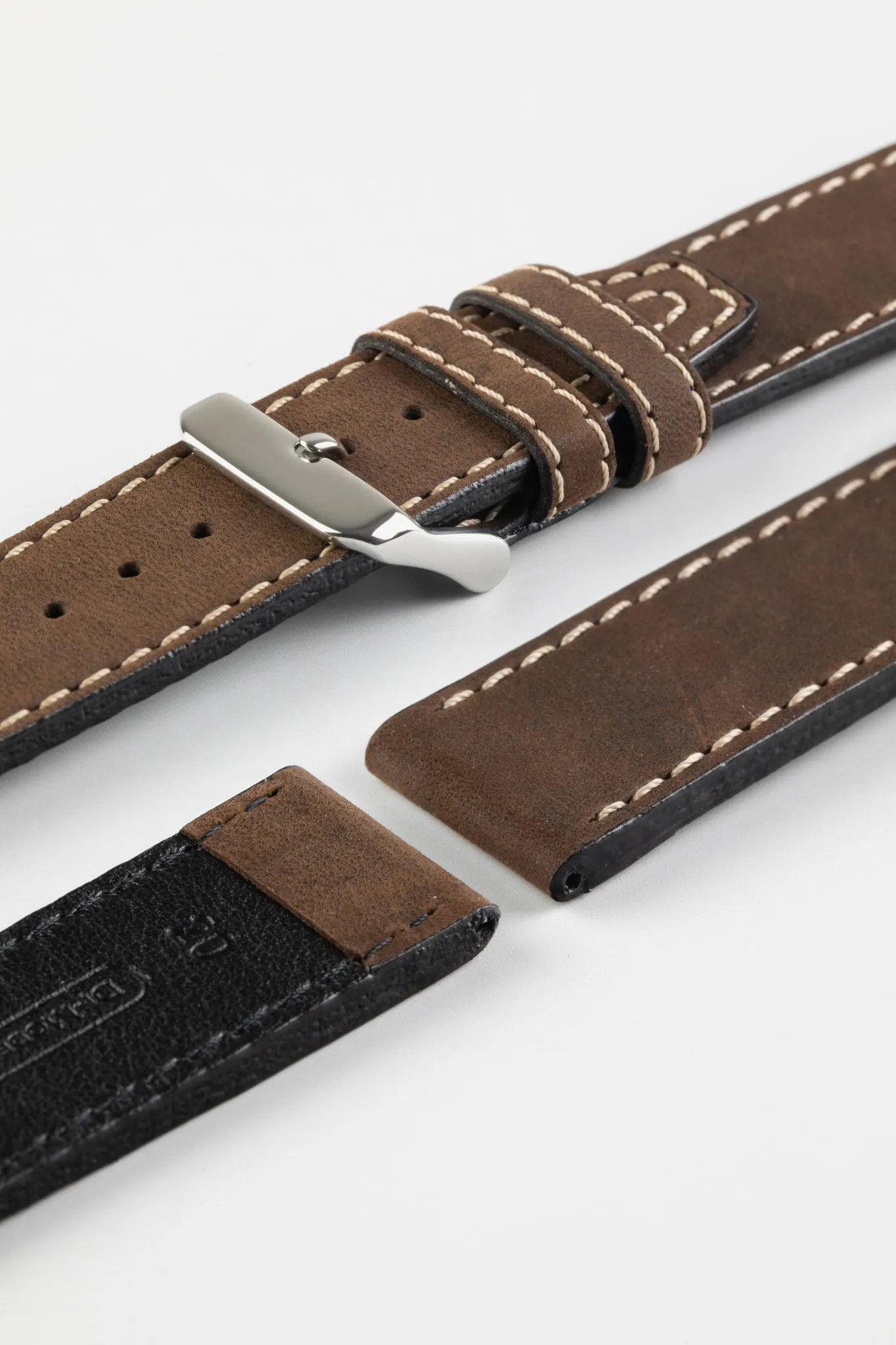 Di-Modell NEVADA Leather Watch Strap in BROWN