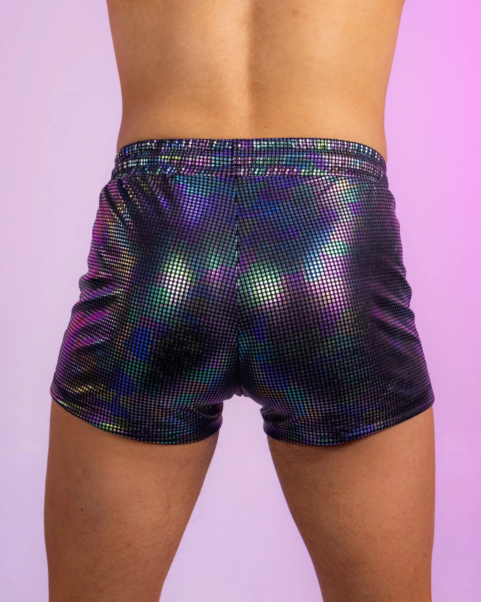 Disco Camo Drawstring Shorts