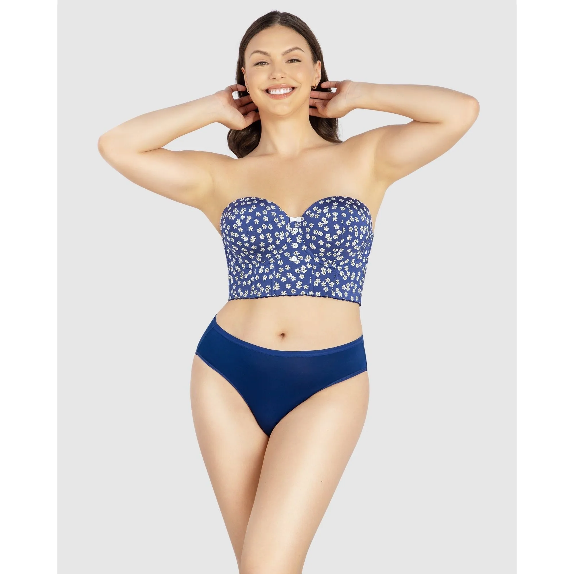 Dolly Strapless Longline Denim Bustier Bra
