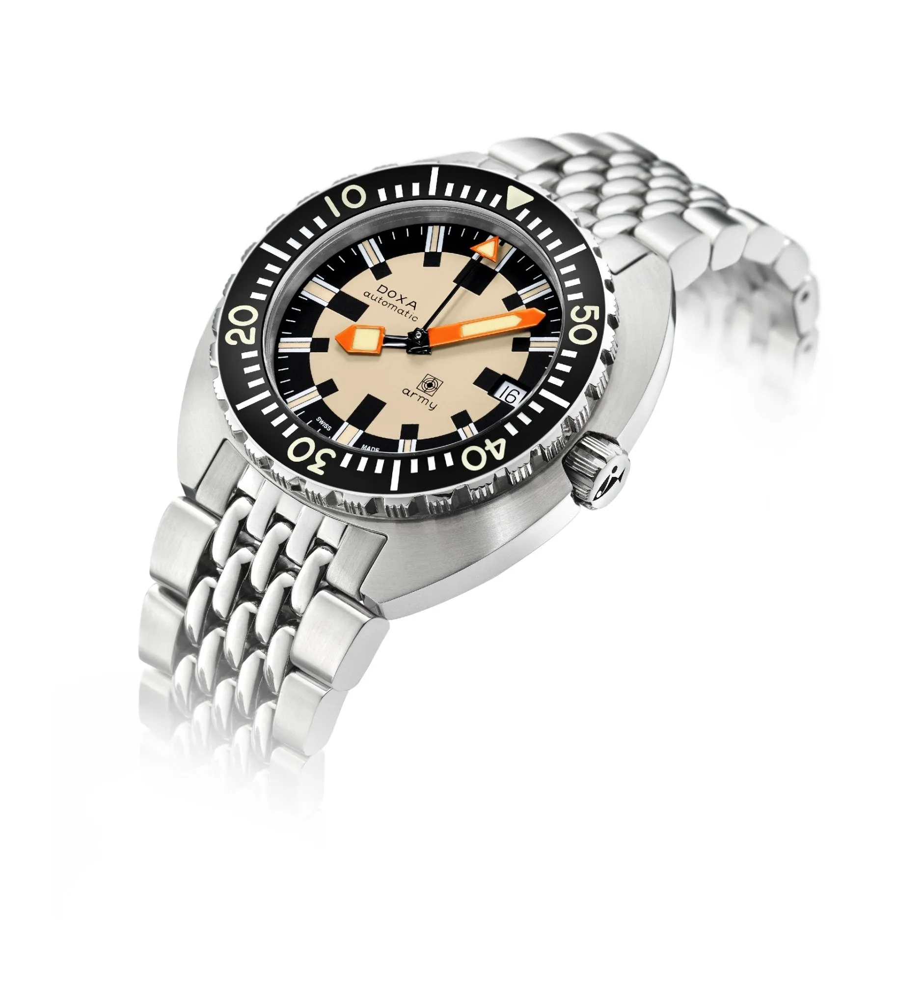 DOXA Army, stainless steel bezel