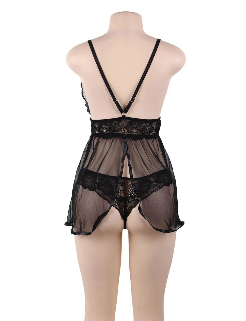Elegant Backless Fly-away Babydoll Lingerie Egypt
