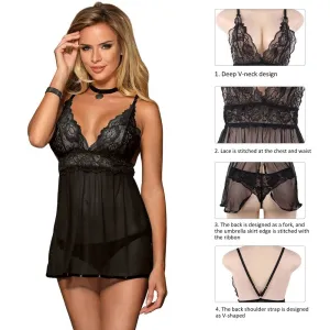 Elegant Backless Fly-away Babydoll Lingerie Egypt
