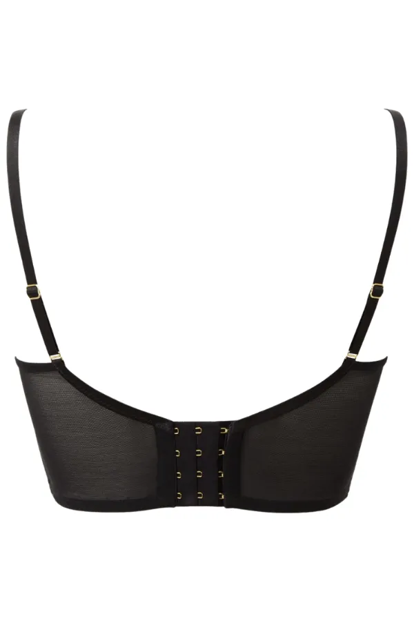 Encore Padded Longline Bra - Black