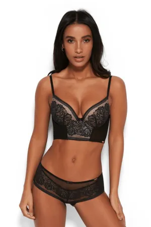 Encore Padded Longline Bra - Black