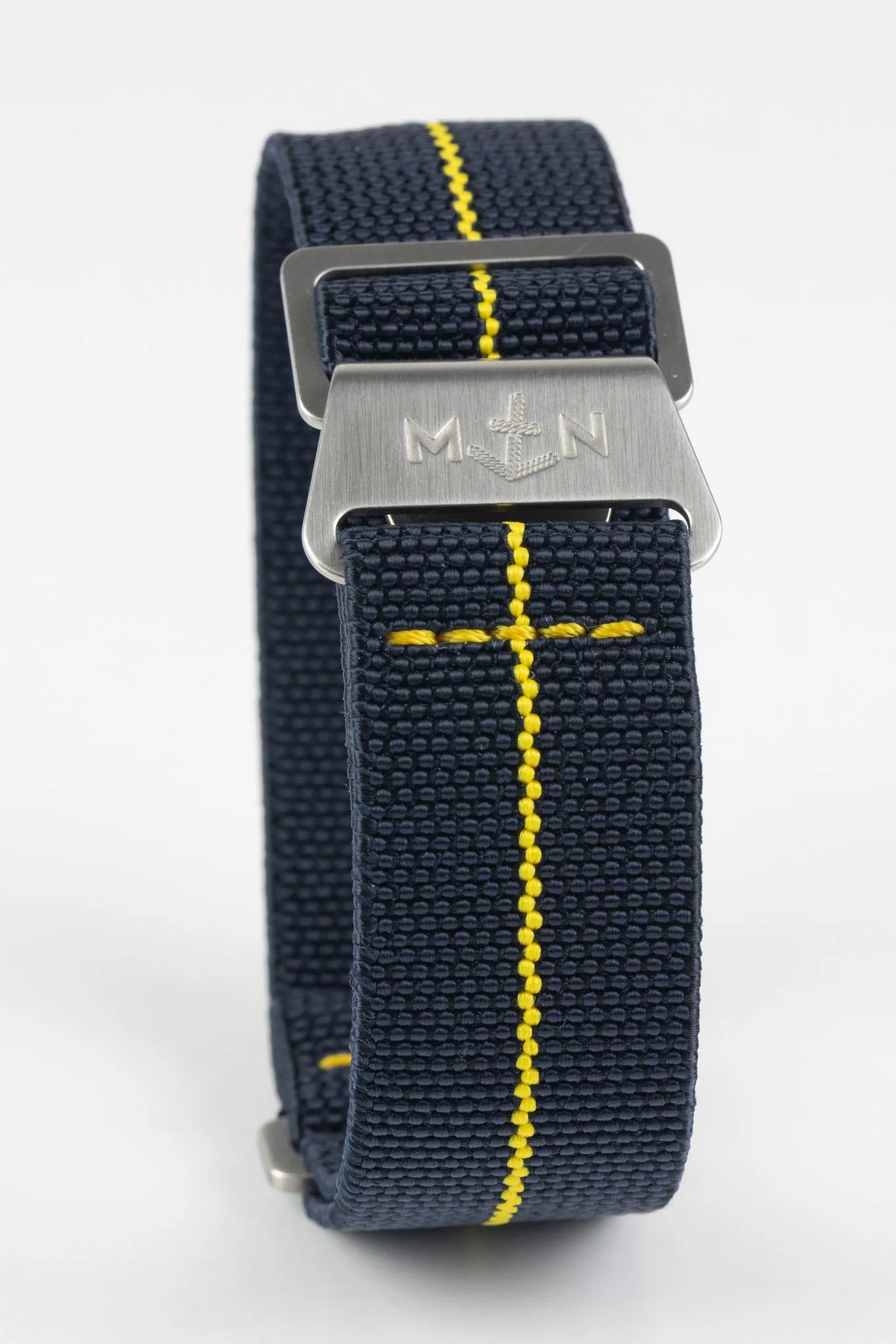 Erika's Originals TRIDENT MN™ Strap with YELLOW Centerline - BRUSHED Hardware