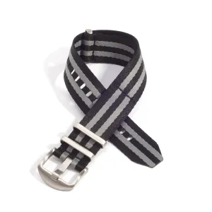 Everest Black & Grey Bond Nylon Watch Band
