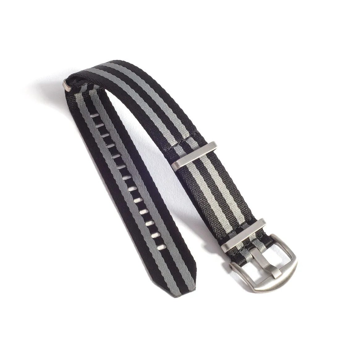 Everest Black & Grey Bond Nylon Watch Band