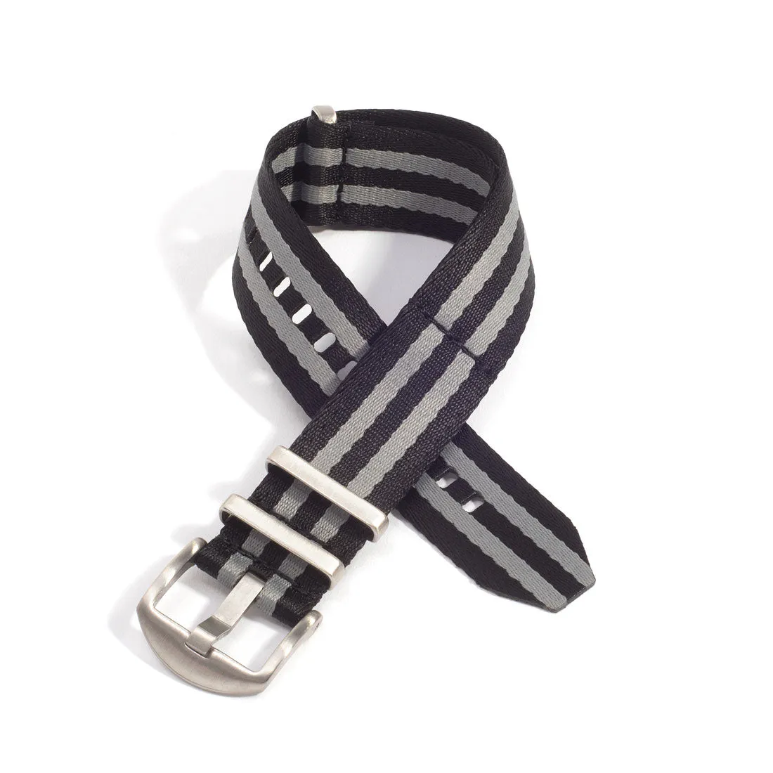 Everest Black & Grey Bond Nylon Watch Band