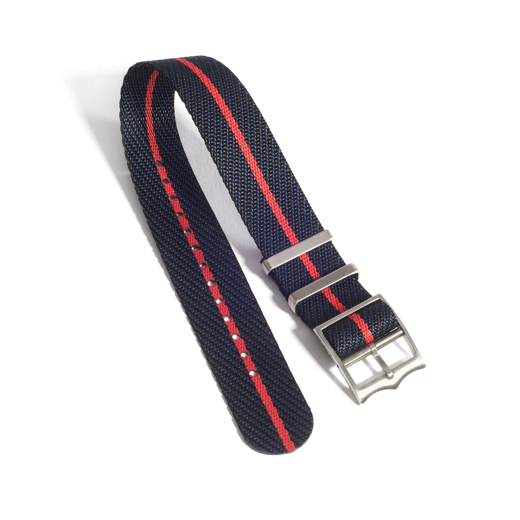 Everest Navy & Red Single Pass Nylon Watch Band