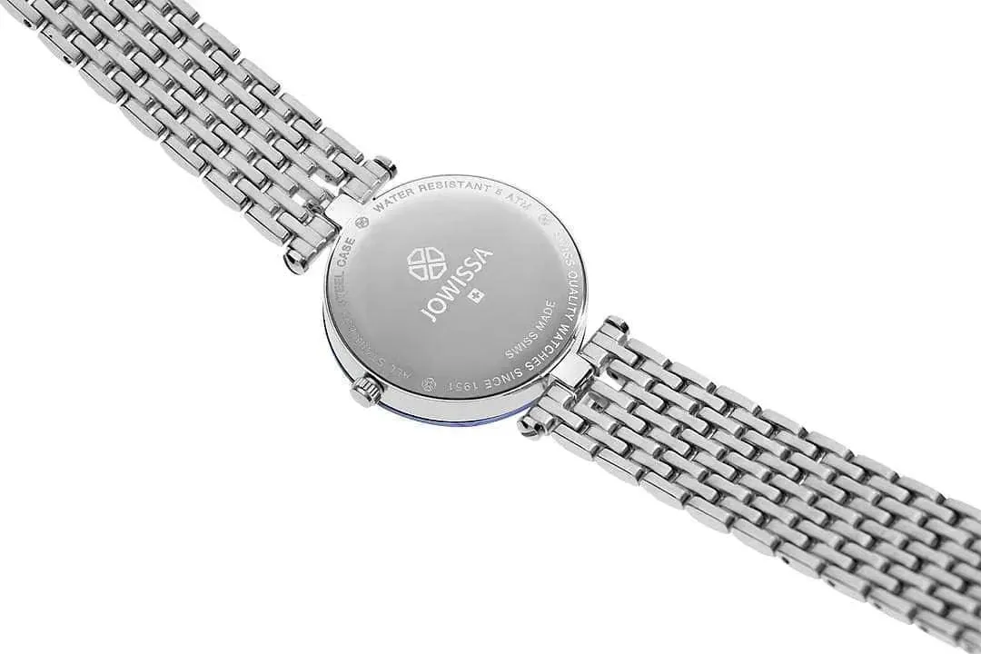 Facet Strass Swiss Ladies Watch Steel Blue J5.703.M
