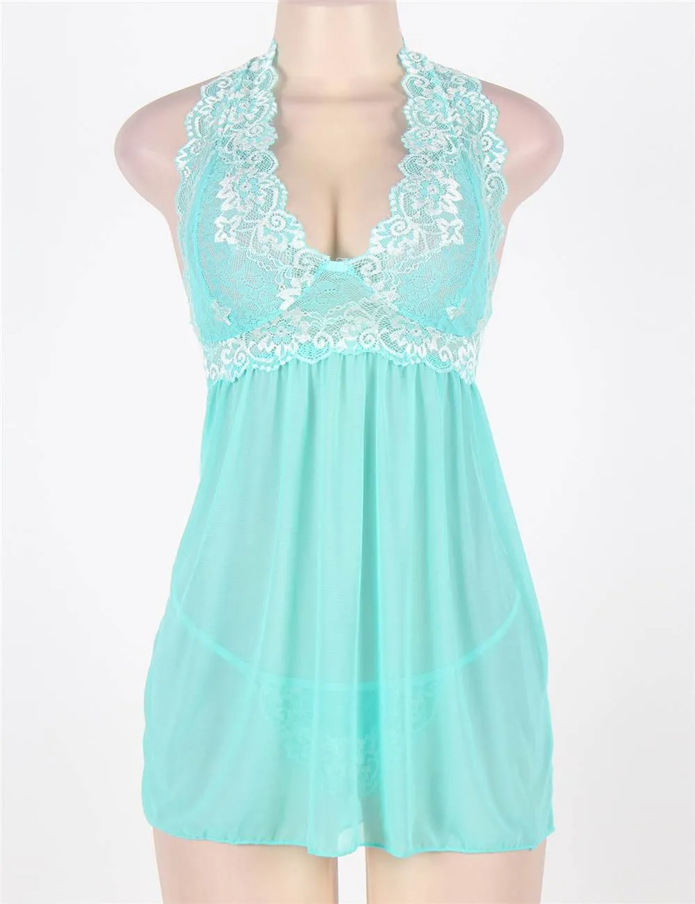 Farwalaya Camisole Babydoll And Thong Set