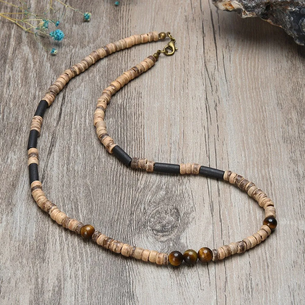 Fashion retro country beaded necklaces men's