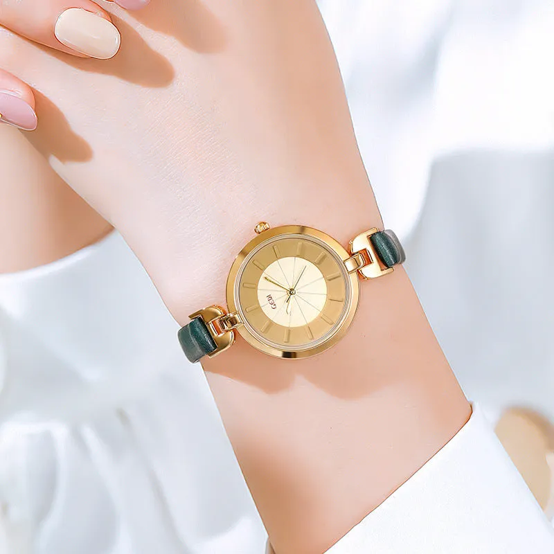 Fashionable retro large dial leisure waterproof women's Watch