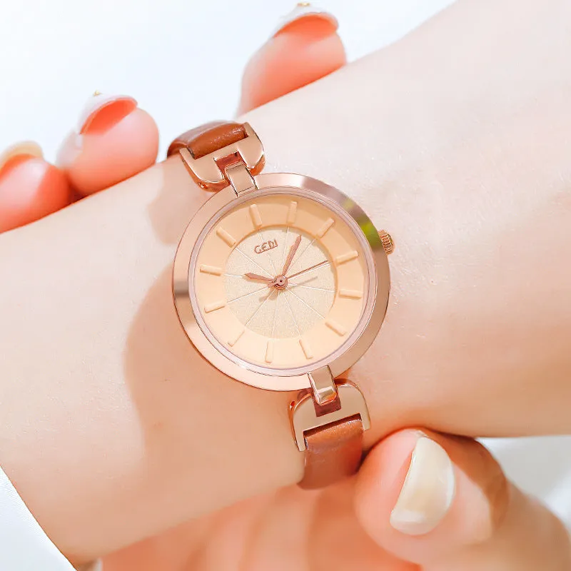 Fashionable retro large dial leisure waterproof women's Watch