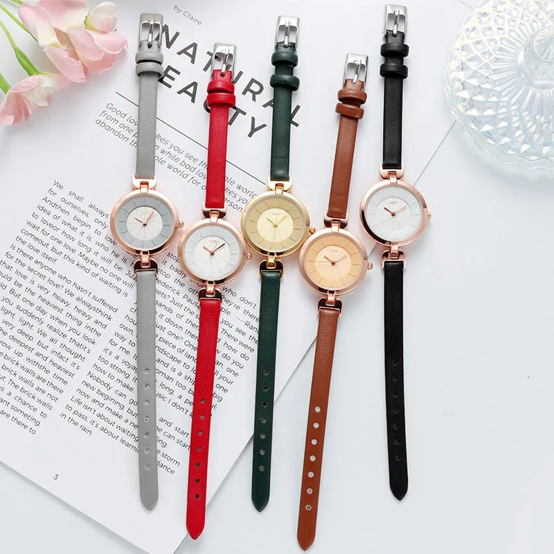 Fashionable retro large dial leisure waterproof women's Watch