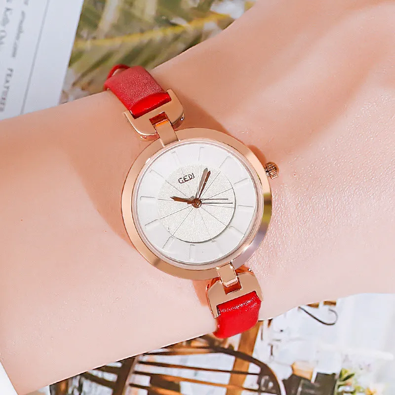 Fashionable retro large dial leisure waterproof women's Watch