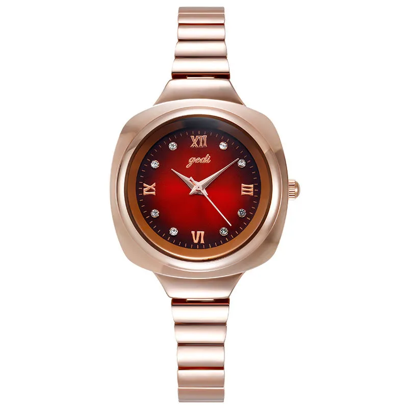 Fashionable square waterproof leisure Women's Watch
