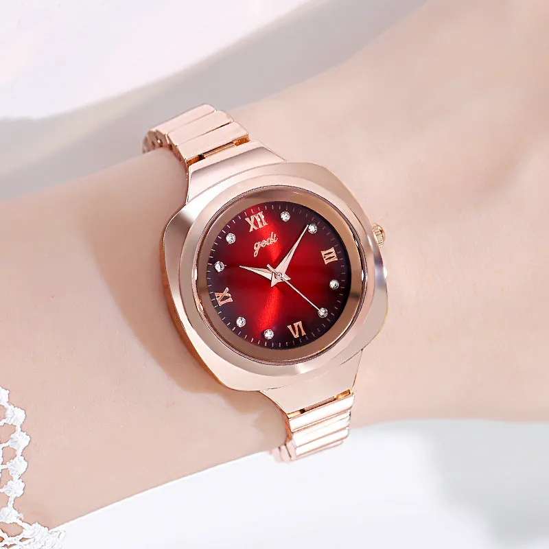 Fashionable square waterproof leisure Women's Watch