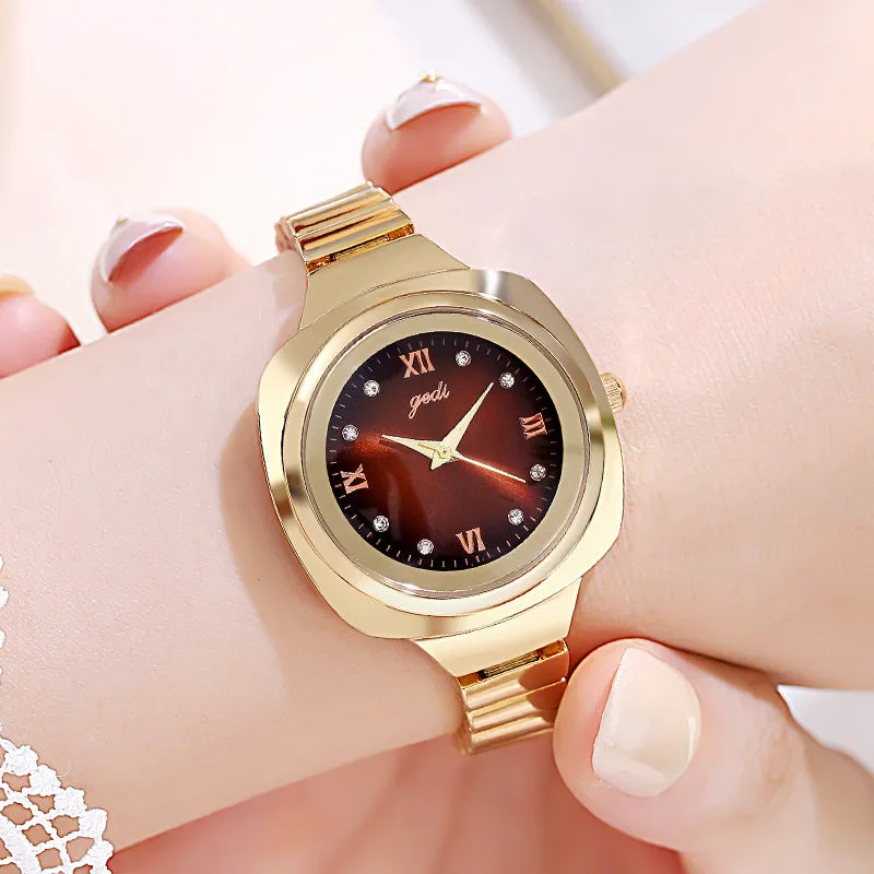 Fashionable square waterproof leisure Women's Watch