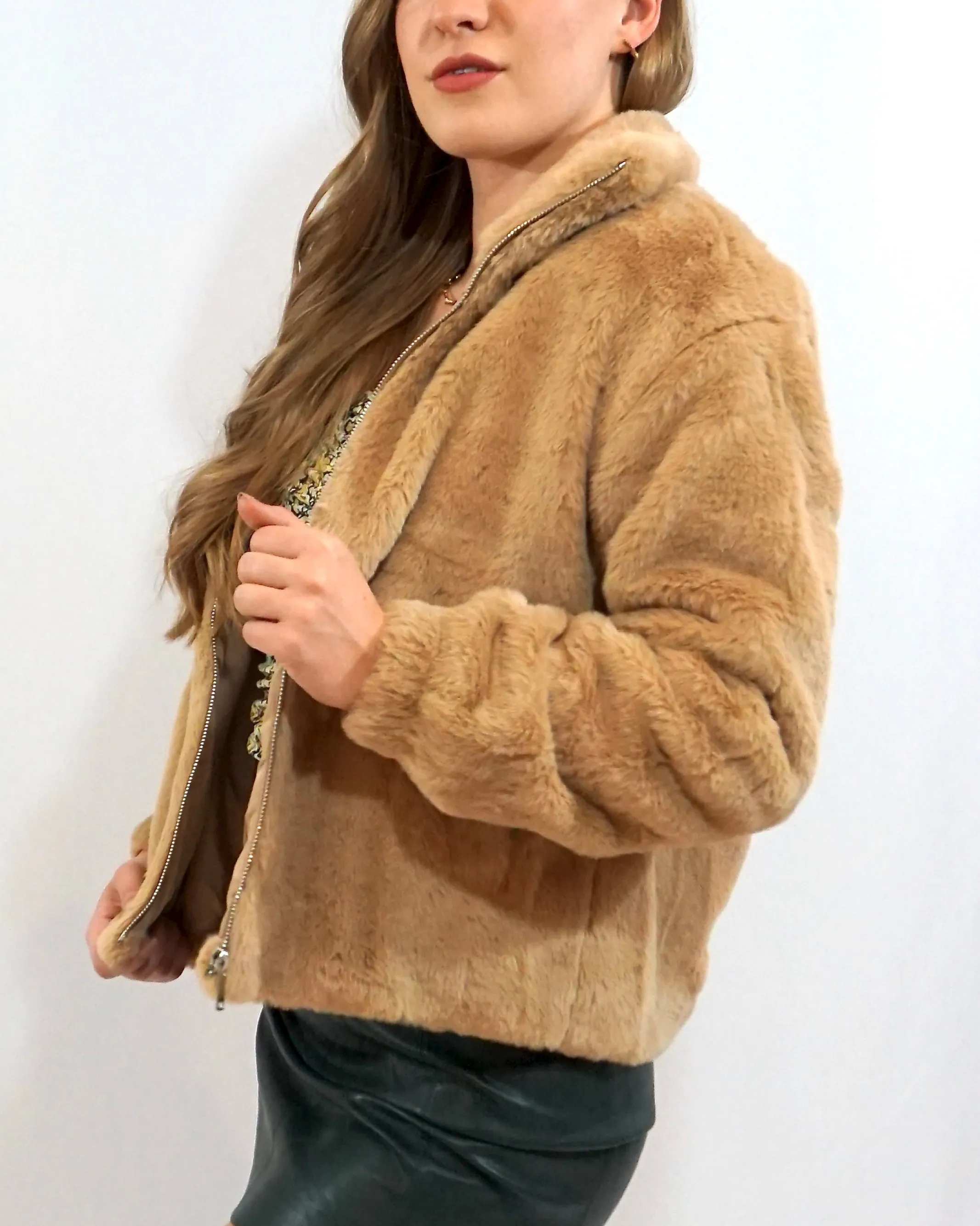 Faux Furry Jacket - Camel