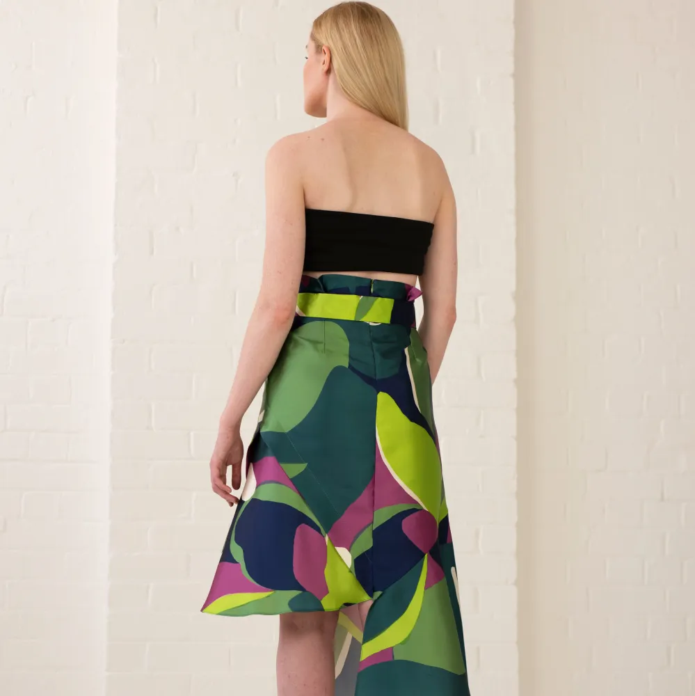 Floral Print Asymmetric Skirt I S.O.L.I.T.A.R.Y