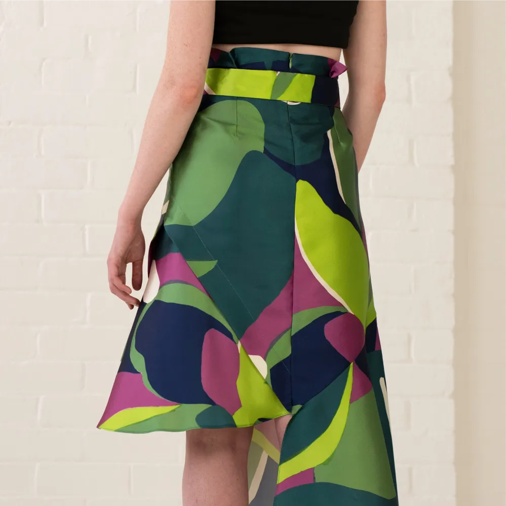 Floral Print Asymmetric Skirt I S.O.L.I.T.A.R.Y