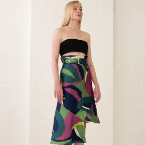 Floral Print Asymmetric Skirt I S.O.L.I.T.A.R.Y