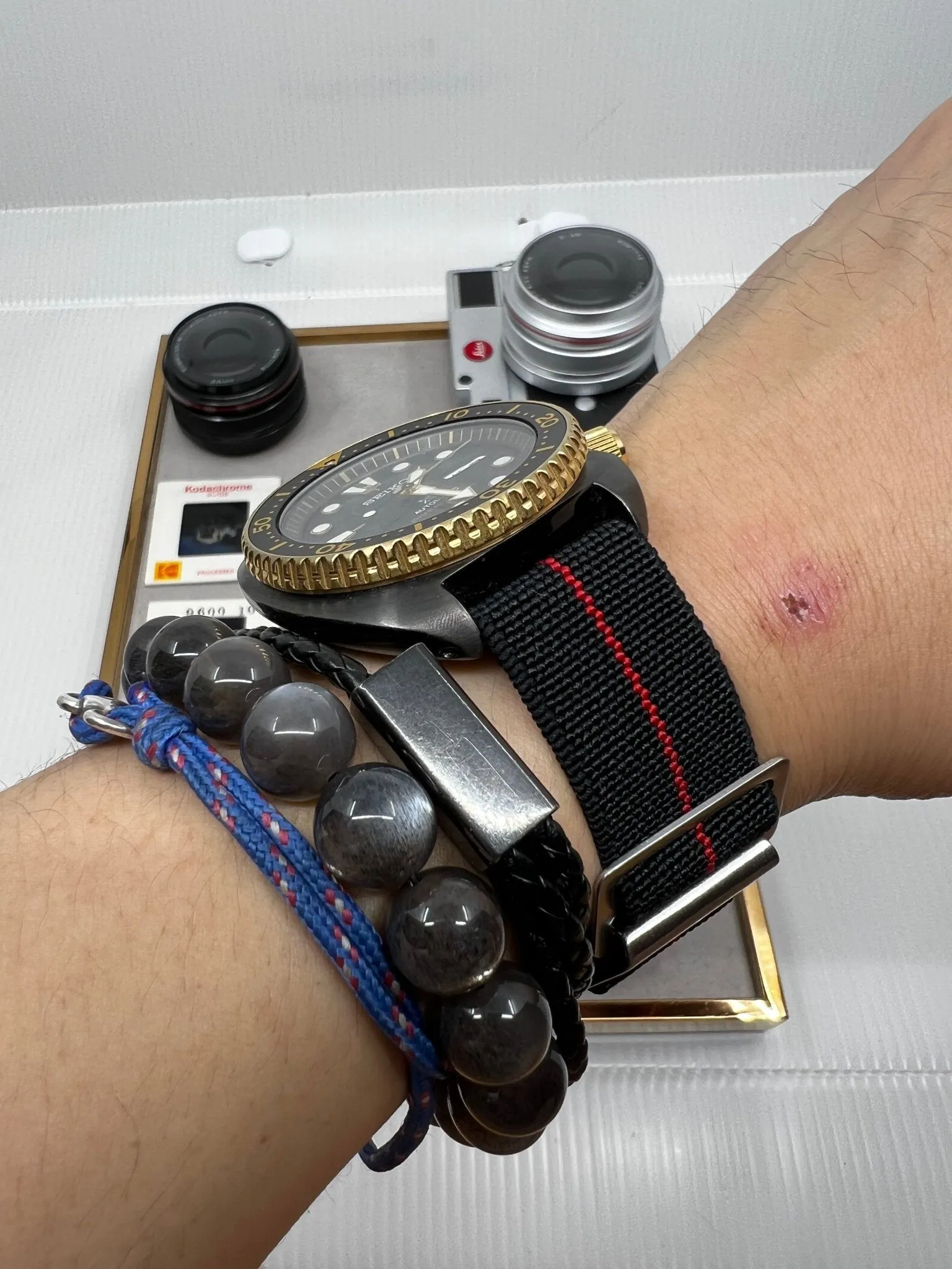French Marine Nationale Military Style Wrist Watch Straps, Black, Orange, Army Green Watch Strap, Elastic Diver Watch Band in 18mm 20mm 22mm