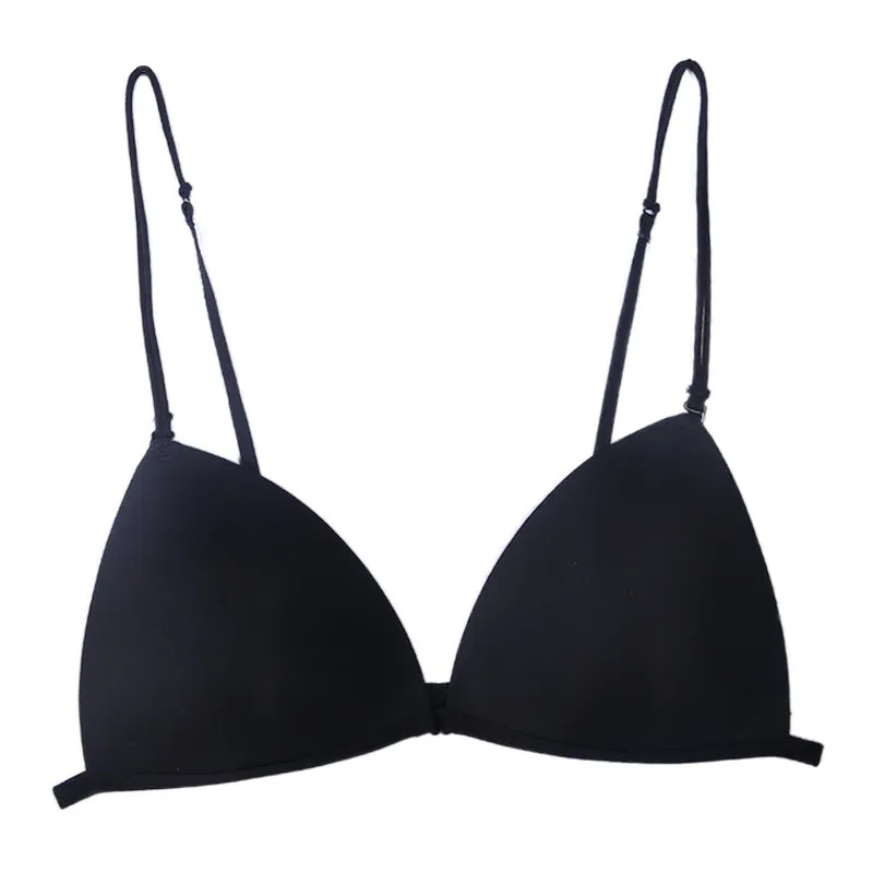 French Style Triangle Bra with Front Button