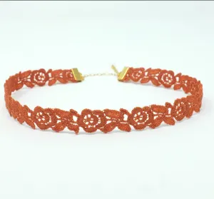 Freya Rose Choker in Burnt Orange