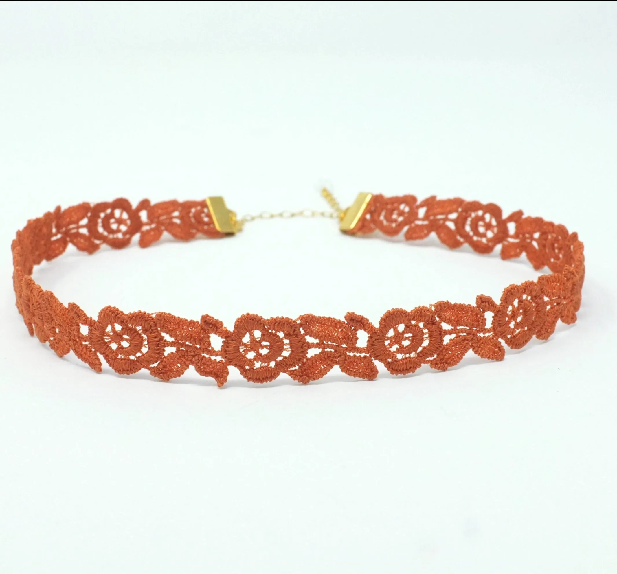 Freya Rose Choker in Burnt Orange