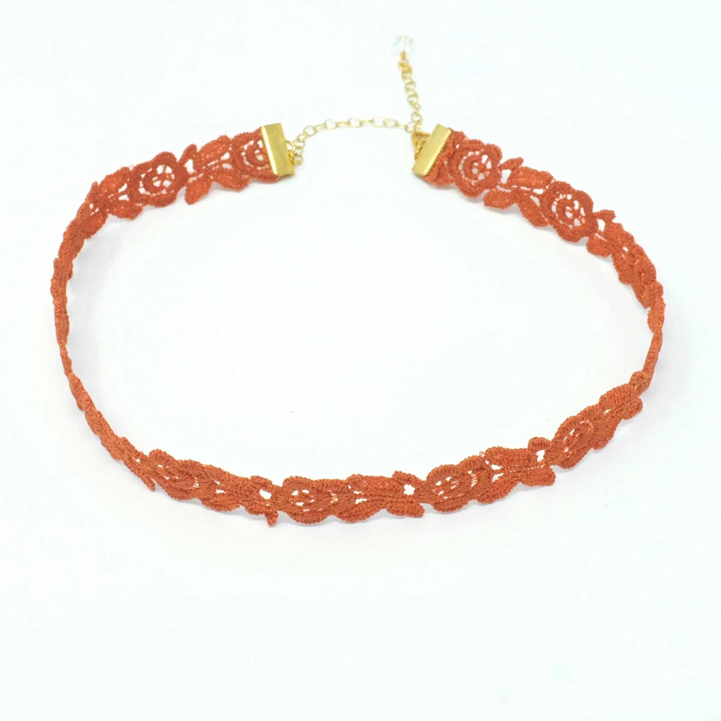 Freya Rose Choker in Burnt Orange