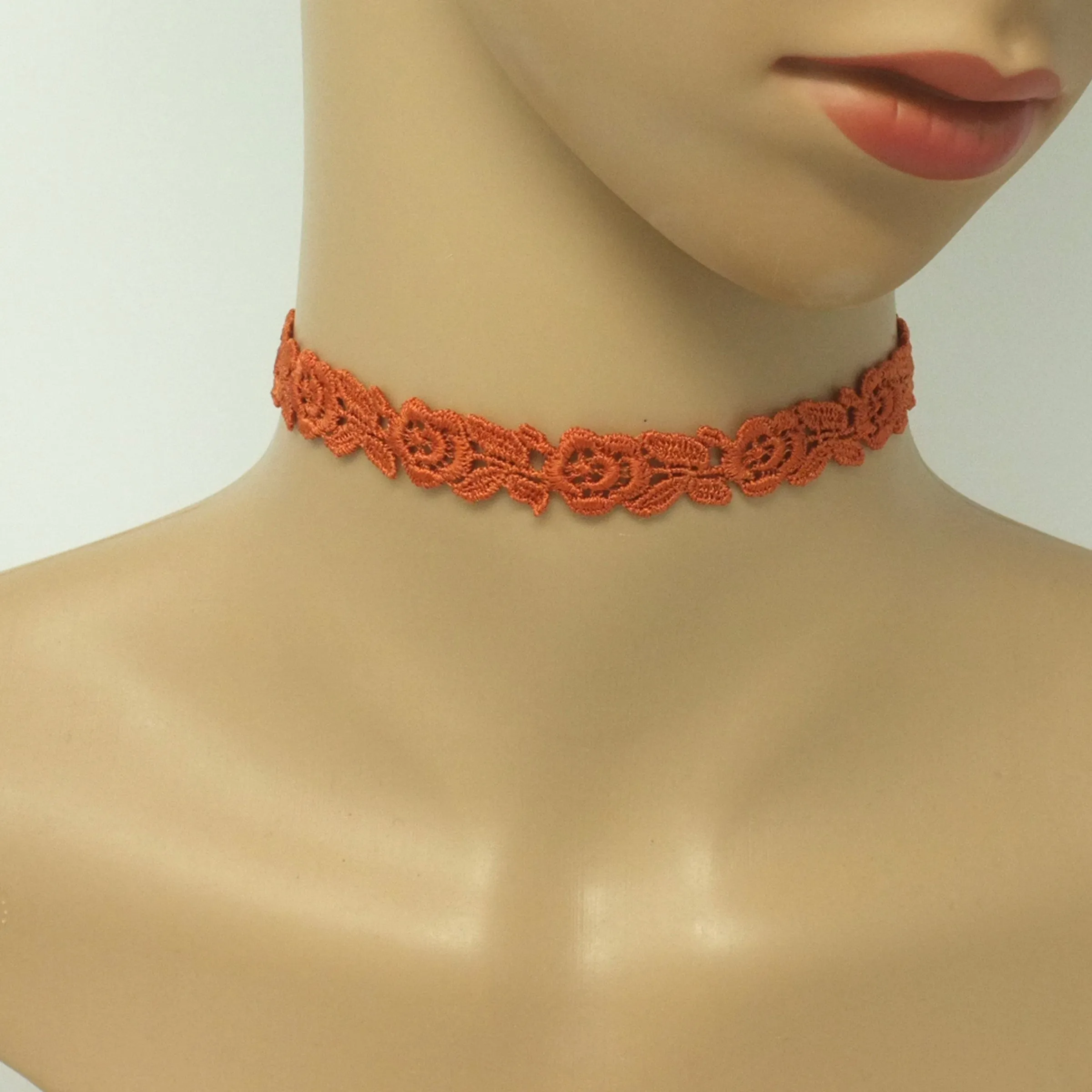 Freya Rose Choker in Burnt Orange