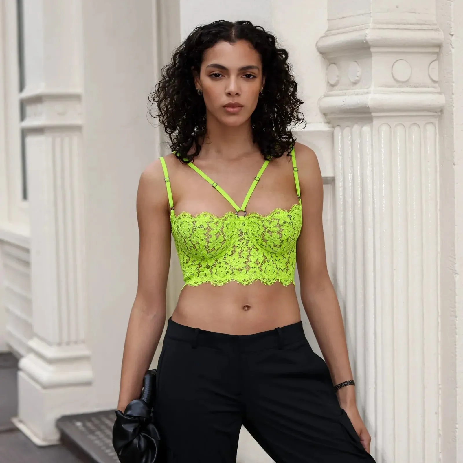 Frisson Bustier Acid Green