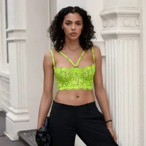 Frisson Bustier Acid Green