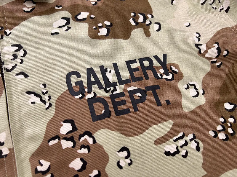 GALLERY DEPT letter print camouflage coach Jacket