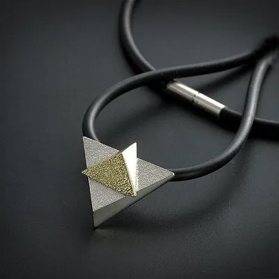 Geometric star of david pendant