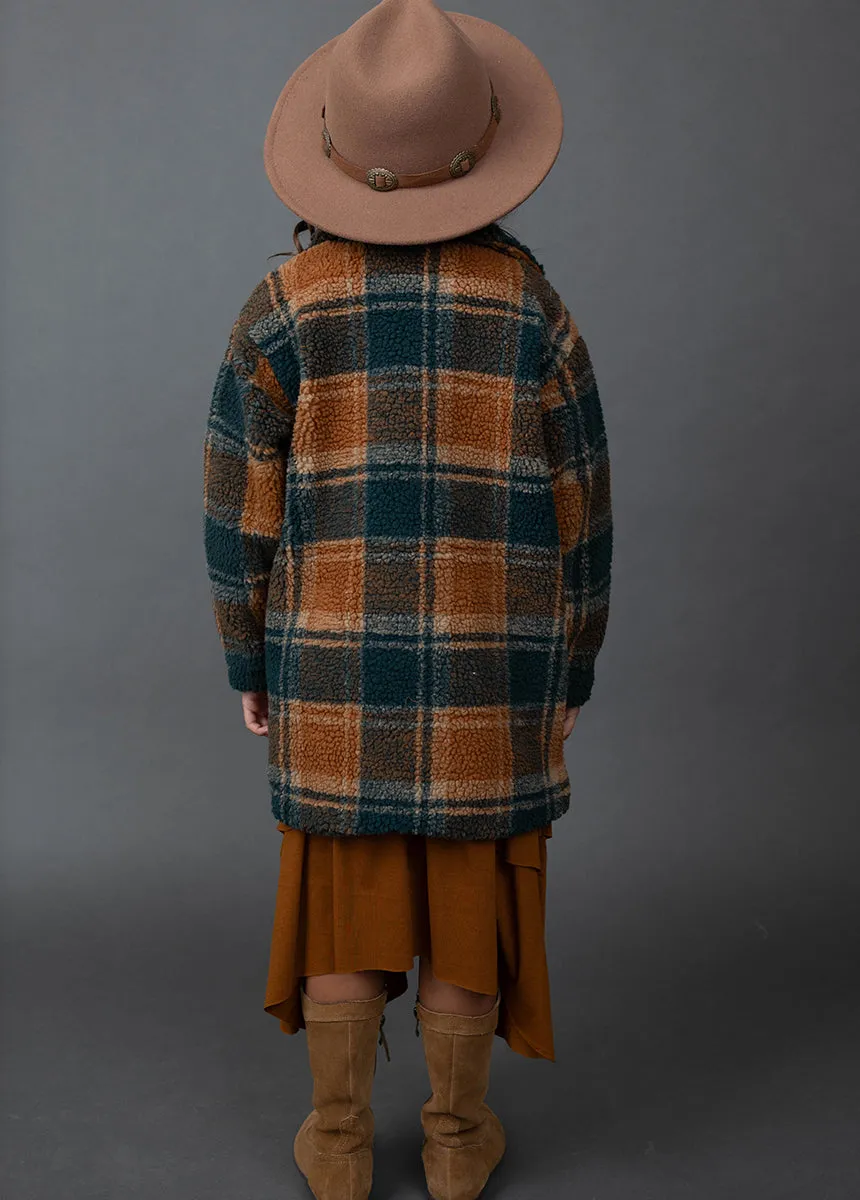 Gertrude Coat in Camel Plaid