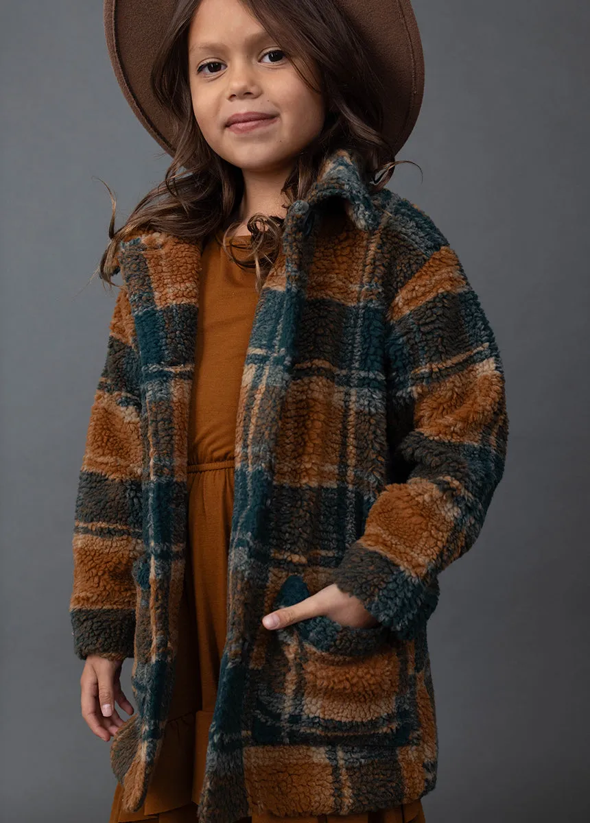 Gertrude Coat in Camel Plaid