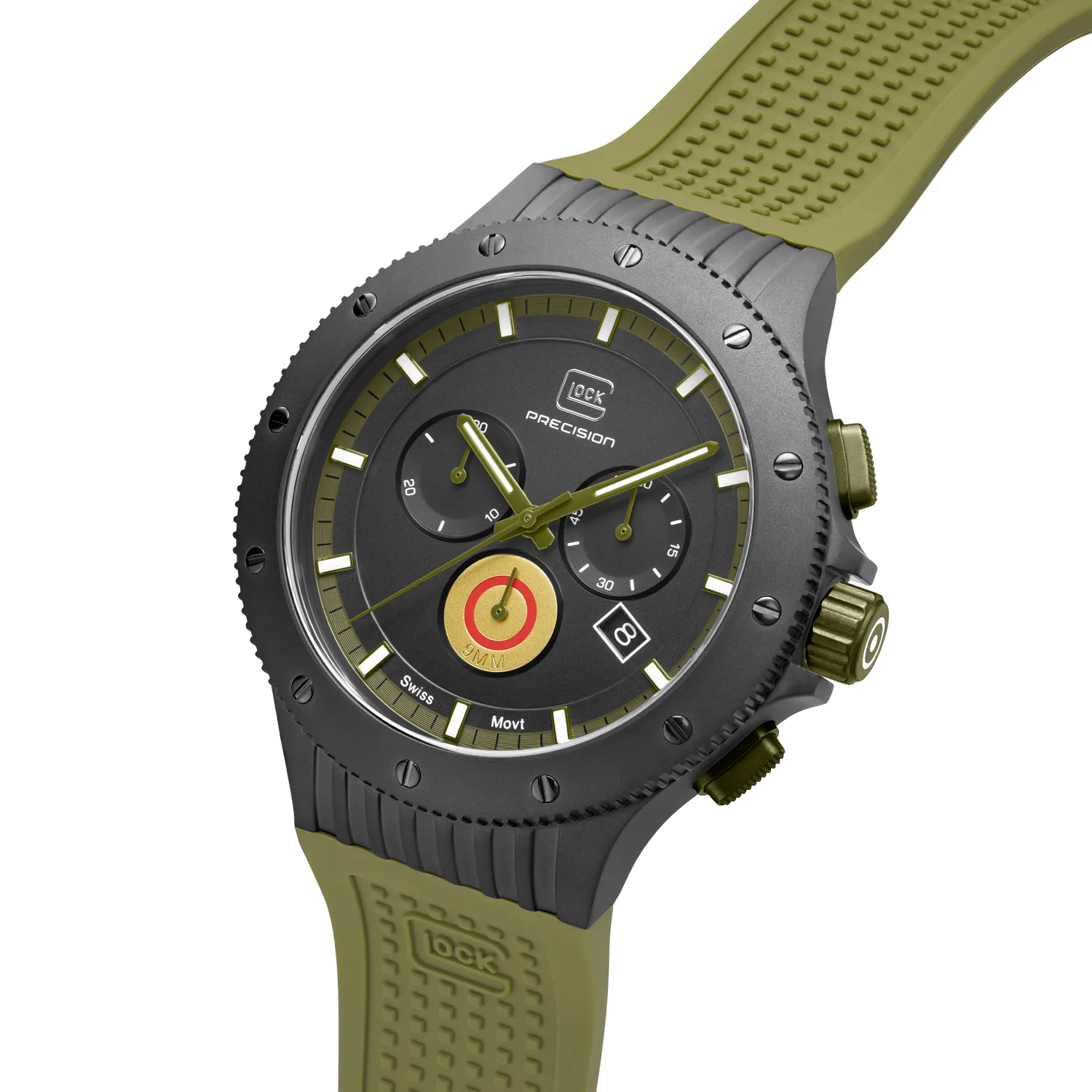 Glock Men's Military Titanium Chronograph Quartz Watch Army Green/Black GW-27-1-24 Limited Edition