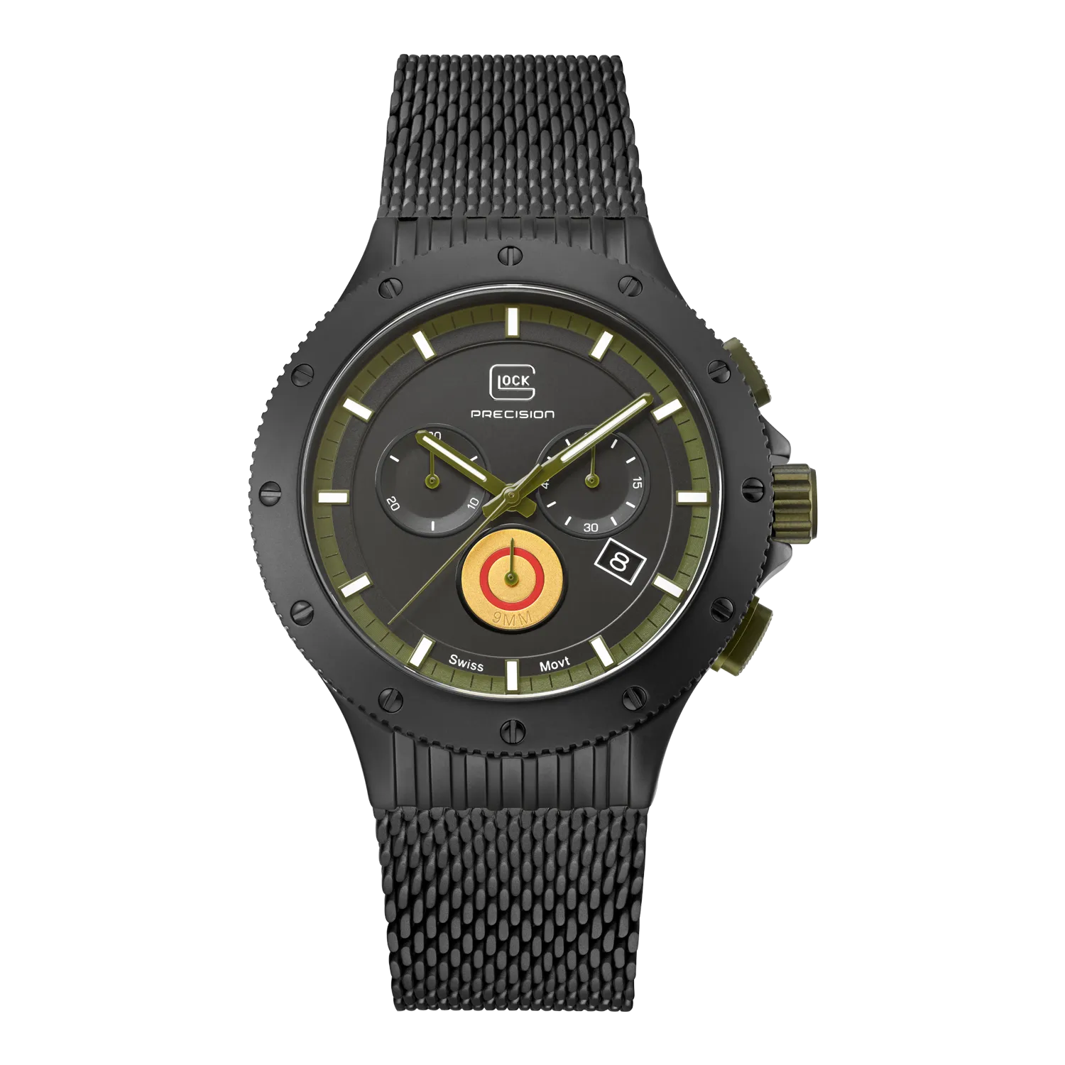 Glock Men's Military Titanium Chronograph Quartz Watch Army Green/Black GW-27-1-24 Limited Edition