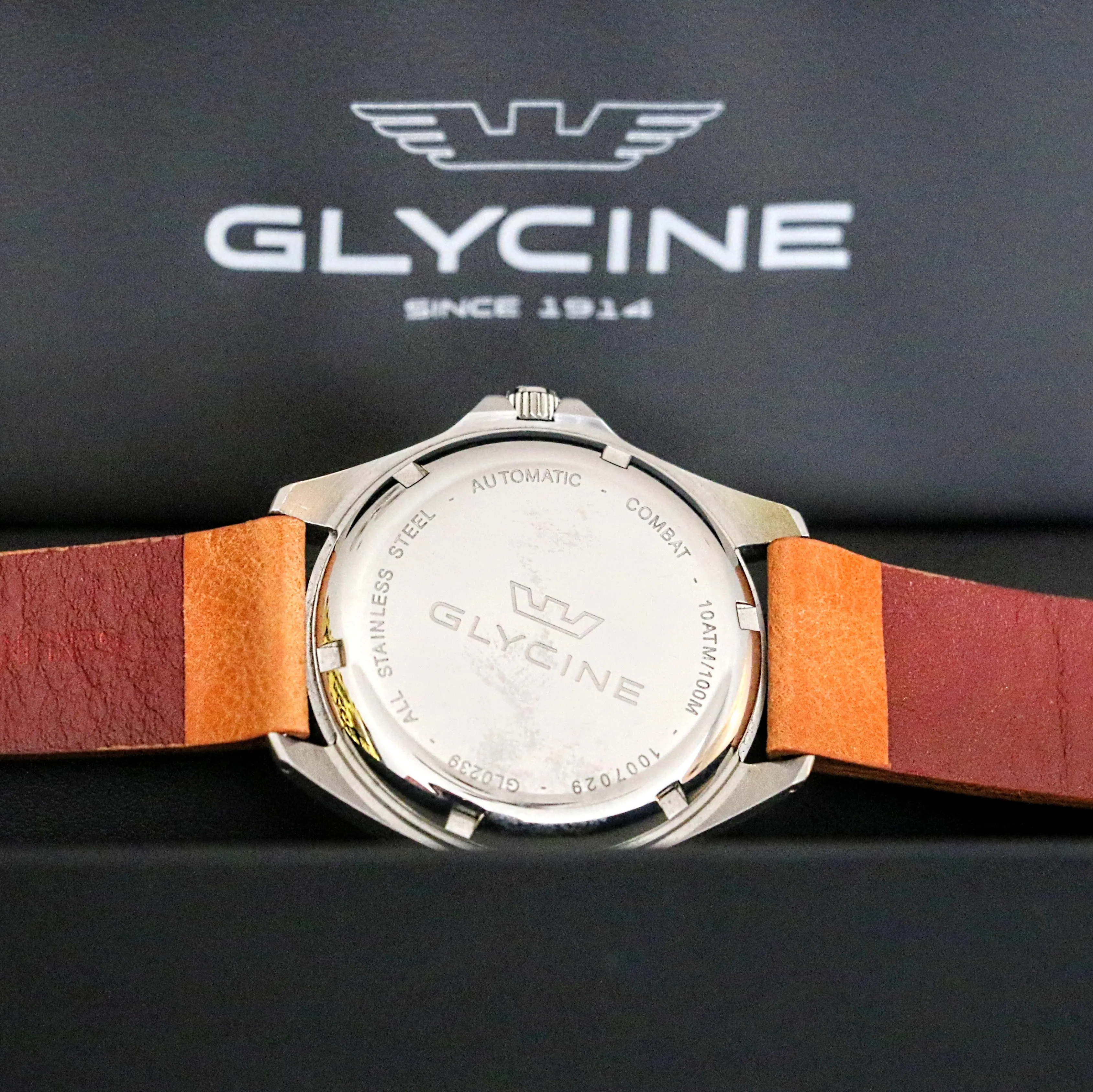 GLYCINE Combat AM Automatic Watch Ref GL0239 DEMO UNIT NEAR NOS! 2 STRAPS