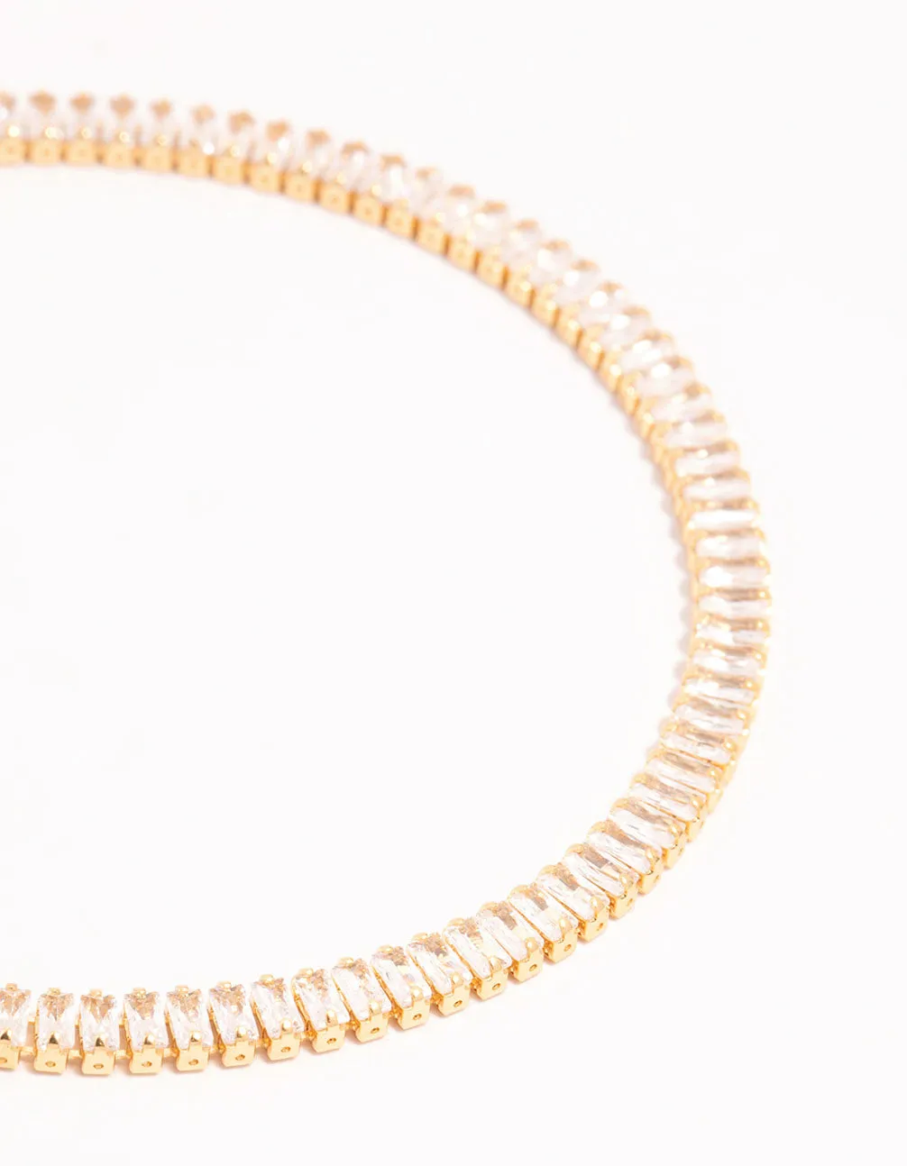 Gold Cubic Zirconia Tennis Bracelet