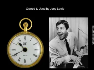 Gumps 18K Gold Plated Alarm Clock Pocket Watch - Owned & Used By Jerry Lewis