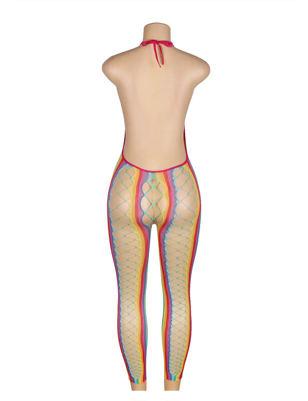 Halter Sexy Egypt Backless Colorful Hollow Out Bodystocking