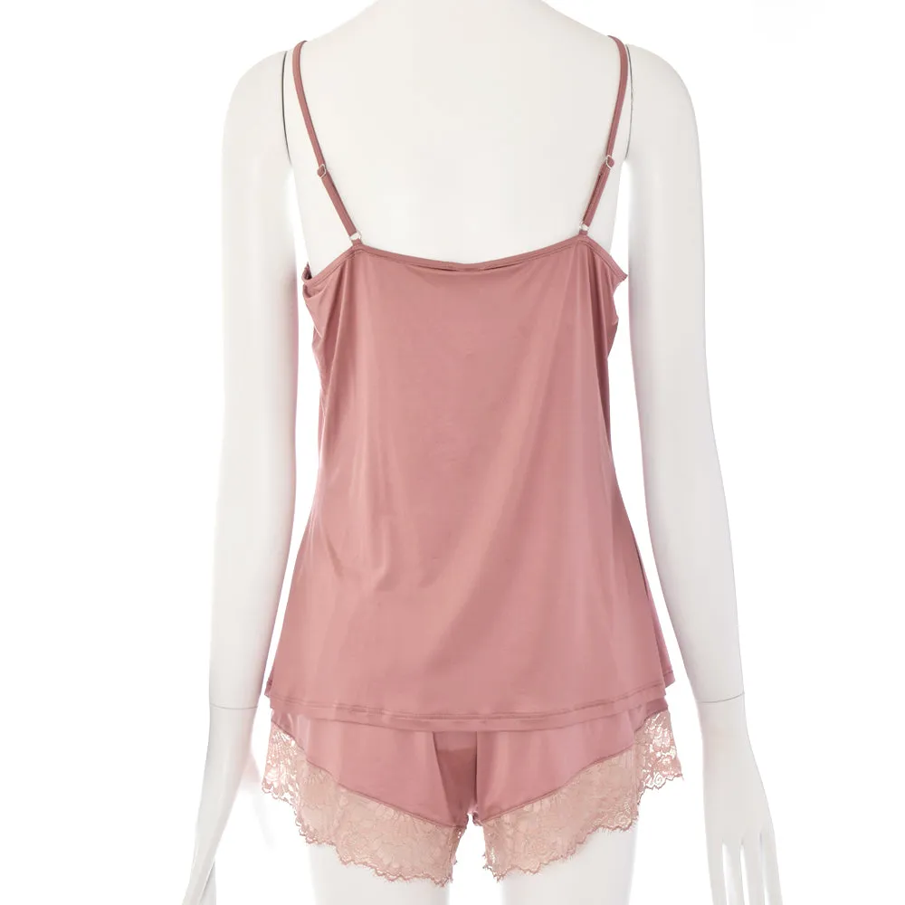 Hanro Laila Spaghetti Camisole Antique Rose Medium